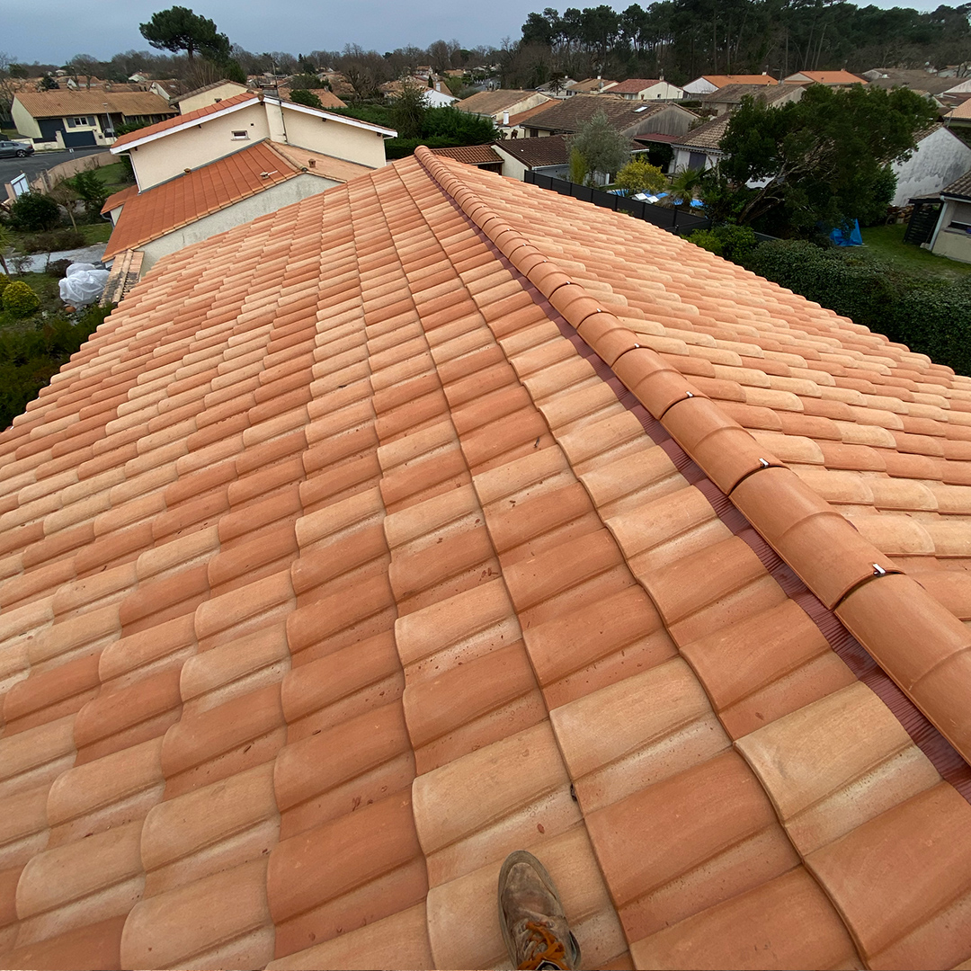 Toiture neuve en tuiles terre cuite
